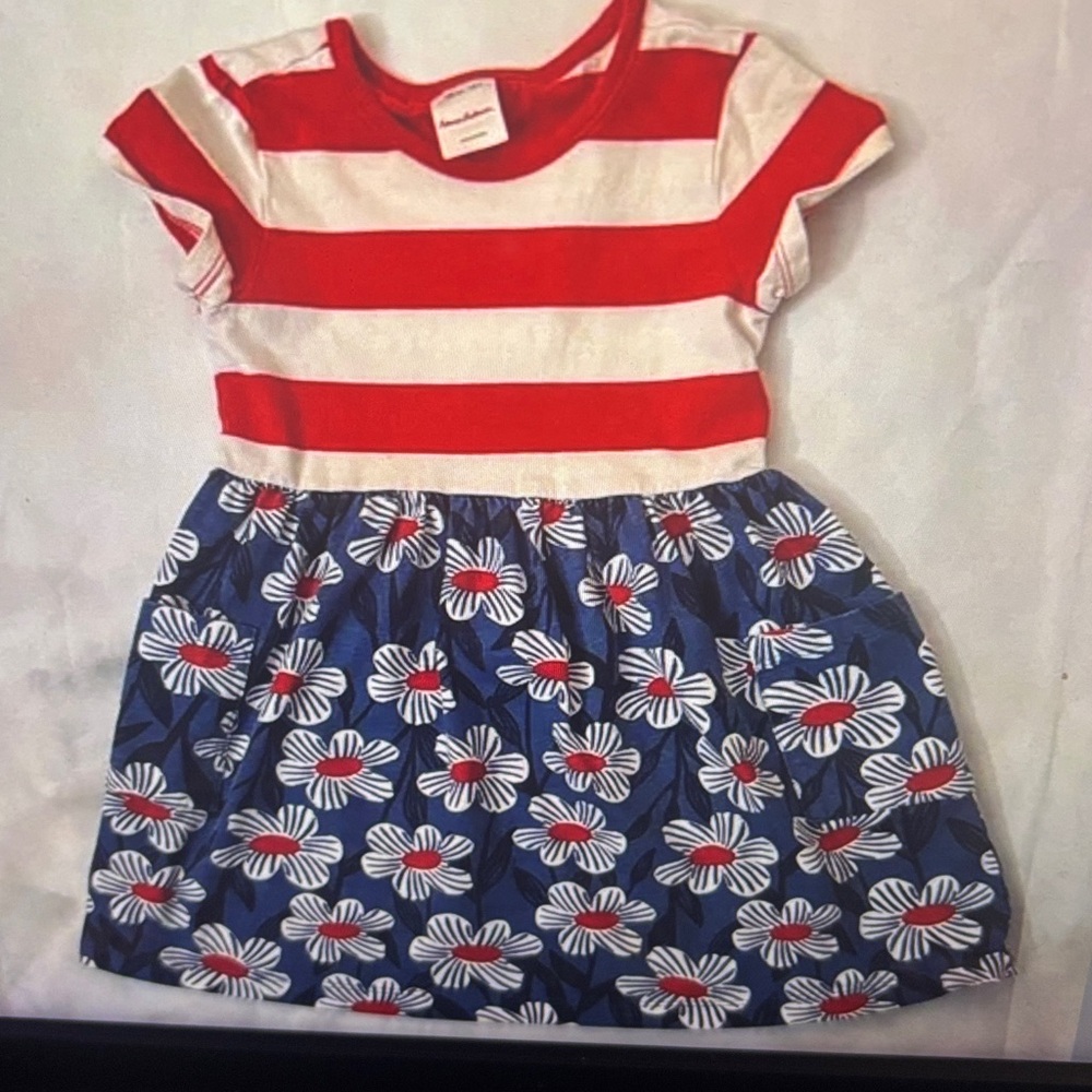Hannah Andersson Americana Dress Lot 4 Nostalgic Primary Colors Kidcore Floral - Picture 11 of 16